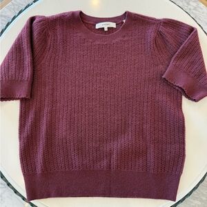 Frame Denim Burgundy Crewneck Sweater